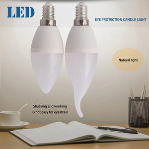 10-Pack E14 E27 LED Candle Bulbs 220V 3W-9W Chandelier Lamp Bedroom Energy Saving Decor Lights