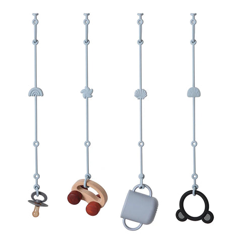 Adjustable Silicone Pacifier Strap, Cartoon Anti-Lost Teether Holder, Baby Nipple Chain, Stroller Accessories