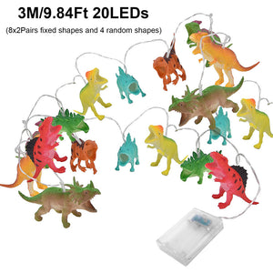 1.5/3m LED Dinosaur String Lights Battery Fairy Lights Kids Room Party Xmas Decor