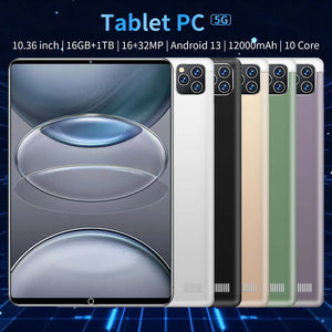 10.36" Android Tablet 5G, 16GB+1TB, 16+32MP, 12000mAh, Android 13, Dual SIM, GPS, Bluetooth, WiFi