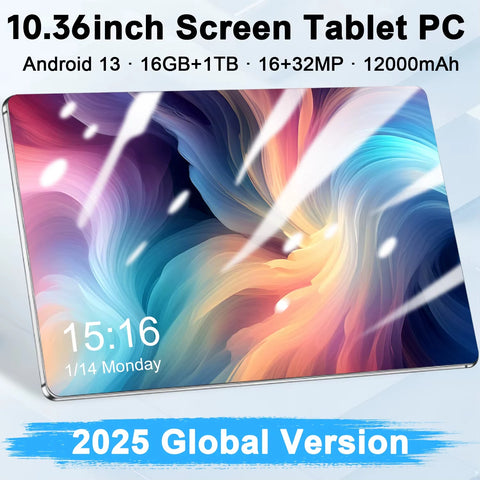 10.36" Android Tablet 5G, 16GB+1TB, 16+32MP, 12000mAh, Android 13, Dual SIM, GPS, Bluetooth, WiFi