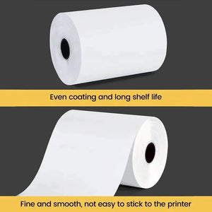 10 Rolls 57x25mm Thermal Photo Paper for Inkless Printing Cameras - White Non-Adhesive Label Rolls
