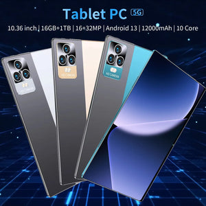 10.36" Android Tablet 5G, 16GB+1TB, 16+32MP, 12000mAh, Android 13, Dual SIM, GPS, Bluetooth, WiFi