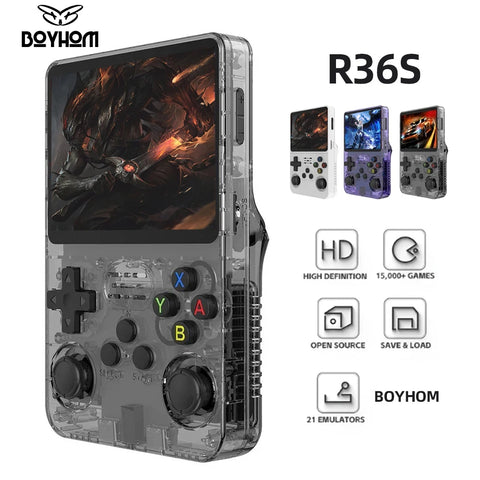 128GB Retro Handheld Game Console, 3.5" IPS Screen, Portable Linux Video Player, 64GB Preloaded Games
