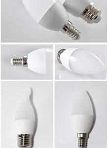 10-Pack E14 E27 LED Candle Bulbs 220V 3W-9W Chandelier Lamp Bedroom Energy Saving Decor Lights