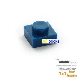 100pcs 1x1 Building Block Plates for Kids DIY Brick Sets STEM Learning Toy