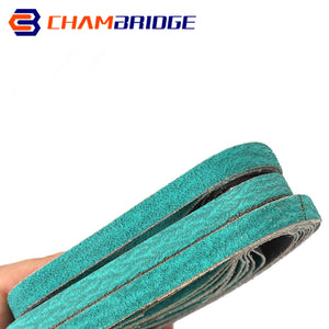 10 Pack 3/8"x13" Sanding Belts, 330mm Abrasive Tool for Wood, Metal, Furniture Polishing, Grinding, Grit 60/80/120