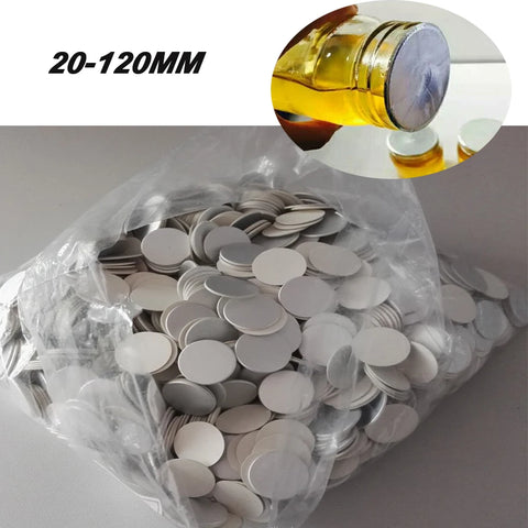 500pcs Easy Peel Bottle Cap Foil Seal Lid Liners for Induction Motor Oil Bottle Sealing Machine