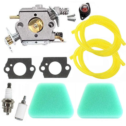Chainsaw Carburetor Kit for 350 351 370 390 420 McCulloch 333 335 338 Poulan 050 2055 2115 with Primer Pump & Spark Plug