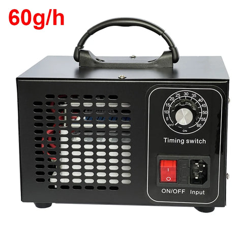 60g/h Ozone Generator Air Purifier Sterilizer Odor Removal Formaldehyde Treatment Machine