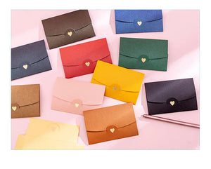 10 Pack Color Retro Bronzing Mini Envelopes 10.5x7cm - Iridescent Paper for Love Letters & Invitations