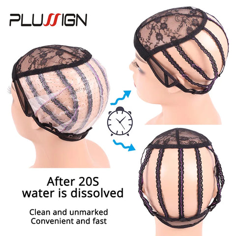 Adjustable Mesh Wig Cap with Dome Style - Sizes S, M, L - Plastic Hair Net for Wig Making