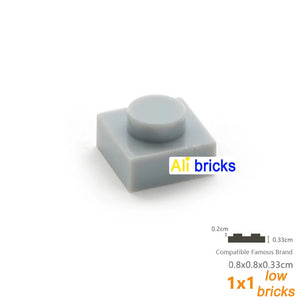 100pcs 1x1 Building Block Plates for Kids DIY Brick Sets STEM Learning Toy
