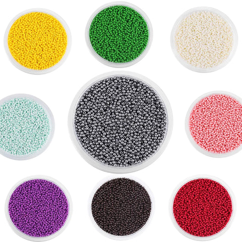 2mm Czech Glass Seed Beads for DIY Jewelry Making - Small Round Loose Beads for Earrings & Bracelets