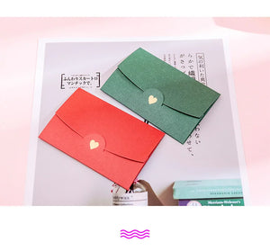 10 Pack Color Retro Bronzing Mini Envelopes 10.5x7cm - Iridescent Paper for Love Letters & Invitations