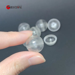 100 Clear Plastic Capsules 0.59" for Party Favors & DIY Crafts Supplies