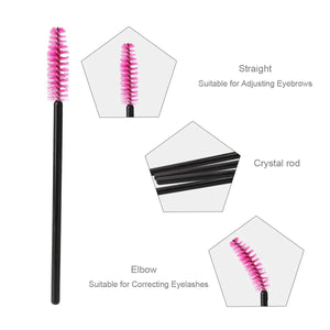 100-Pack Disposable Micro Brushes for Eyelash Extensions, Brows & Makeup