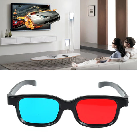 Black Frame 3D Glasses Red Blue Anaglyph for Home Theater Movie Game DVD Video Immersive Experience