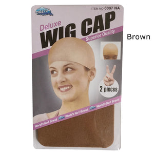 10 Pack Stretchable Wig Caps Elastic Hairnet Brown Mesh 5 Colors 2pcs/pack
