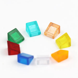 100pcs Colorful 1x1x2/3 Slope Bricks Set - DIY Building Blocks Toy for Kids
