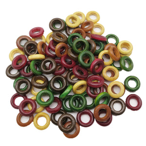 100pcs Large Hole Wooden Beads for Jewelry, Dreadlocks, Hair Braids, Crafts Wholesale