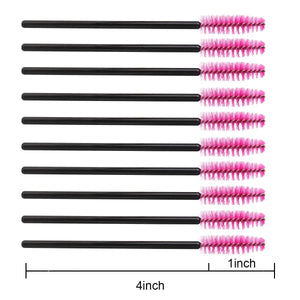 100-Pack Disposable Micro Brushes for Eyelash Extensions, Brows & Makeup