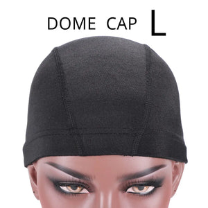1 Piece Stretch Hairnet Mesh Dome Wig Cap Black Weaving with Elastic Band for Wig Making Sizes S M L