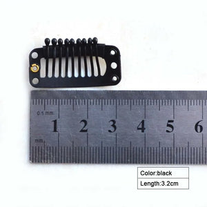 100pcs Hair Extension Clips 3.2cm 9-Teeth - Manganese Steel Salon & DIY Use