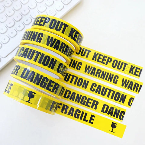 24mm x 25m Safety Warning Tape - Danger Caution Fragile Barrier Adhesive for Mall Store School Work DIY
