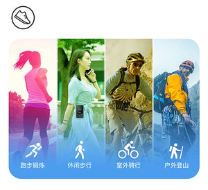 "Portable Sport Bluetooth MP3 Player with Clip - Screen, FM, Recording, E-Book, Clock, Pedometer"