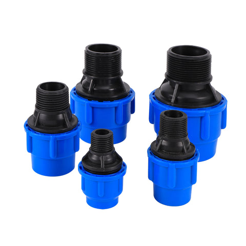 Adjustable Pipe Connector 20-50mm PE/PVC Fitting Adapter 1/2" to 1.5"