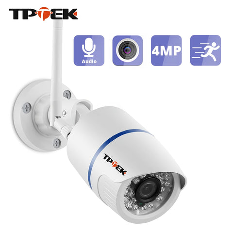 1080p HD Outdoor WiFi IP Camera, Wireless Security Surveillance, Waterproof Bullet Cam, 4MP Video, Home Monitoring