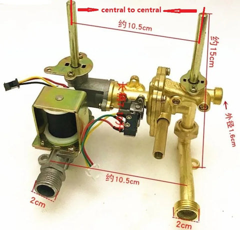 7-10L Gas Water Heater Parts - Gas & Water Valve Assembly