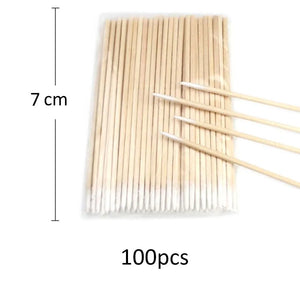 100-Pack Disposable Micro Brushes for Eyelash Extensions & Makeup Application