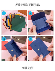 10 Pack Color Retro Bronzing Mini Envelopes 10.5x7cm - Iridescent Paper for Love Letters & Invitations