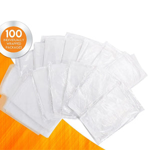 100-Pack Disposable Waterproof Kitchen BBQ Cleaning Aprons - Unisex