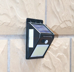 100 LED Solar Motion Sensor Street Light, Sunlight Control, 3-Sided, Outdoor Yard Path Home Garden Lamp