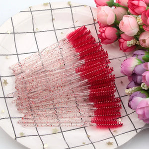 100-Pack Disposable Mascara Wands & Brow Brushes for Makeup Professionals