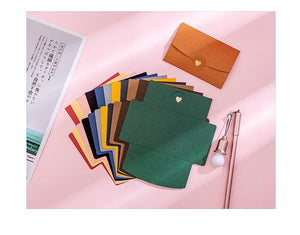 10 Pack Color Retro Bronzing Mini Envelopes 10.5x7cm - Iridescent Paper for Love Letters & Invitations