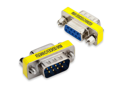 DB9 9-Pin Male/Female Gender Changer Adapter RS232 Serial Connector Plug
