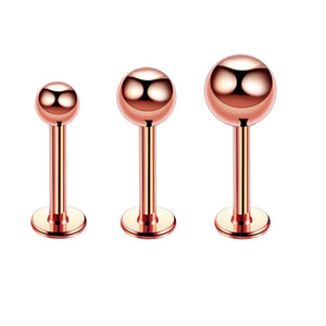 1 Pair Titanium Steel Stud Earrings Small Ball Screws Lip Piercing Body Jewelry for Men