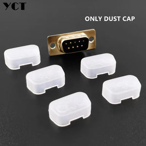 100pcs DB9 9-Pin VGA Male Dust Caps for Serial/Parallel Port Protection - Free Shipping