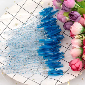 100-Pack Disposable Mascara Wands & Brow Brushes for Makeup Professionals