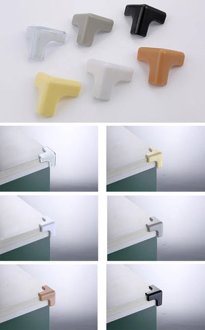 10 Pack Clear Silicone L-Shaped Baby Safety Corner Protectors for Table Desk Edges - Soft, Transparent Guards