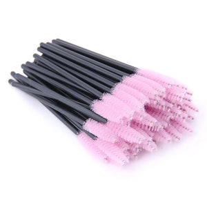 100-Pack Disposable Mascara Wands & Brow Brushes for Makeup Professionals