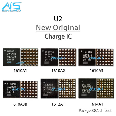 5-Pack USB Charging IC Tristar U2 for iPad 3/4/5, Mini 1/2/4, iPad 6, 2017 A1822, Pro 9.7/10.5/12.9, Air 1/2/3, 1610A1, 610A3B