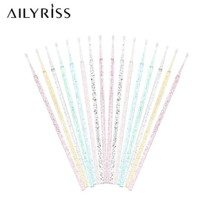 100-Pack Disposable Micro Brushes for Eyelash Extensions & Makeup Application