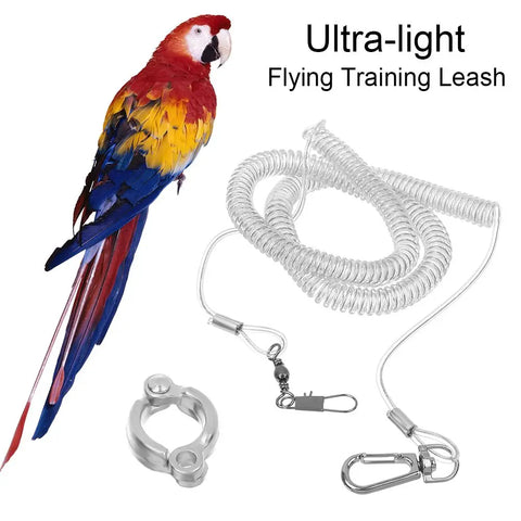 Bird Leash Harness, Bite-Resistant & Durable for Macaws, Cockatiels, Starlings - Lightweight Outdoor Training