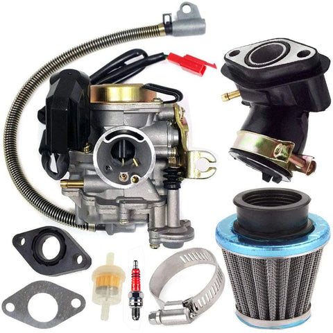 Gy6 Carburetor for 49cc-80cc 139QMB 4-Stroke Go Kart Moped Scooter (20mm)