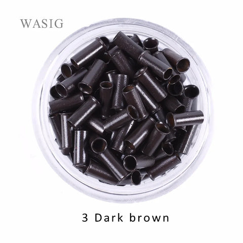 2.8x2.3x7mm Copper Micro Rings Hair Extension Beads 1000pcs - 7 Colors